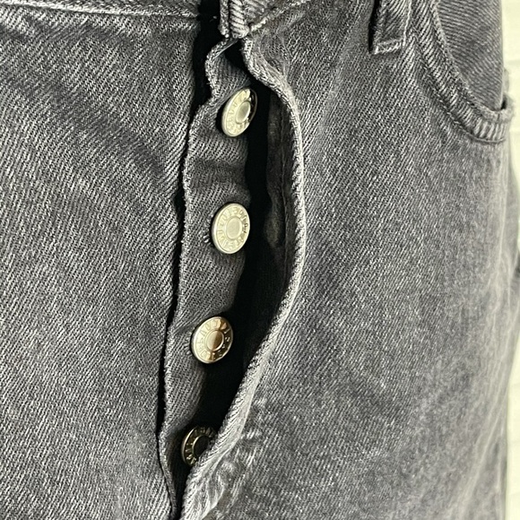 Agolde Quinn Revolve High Rise Button Fly Denim Mini Skirt - Picture 3 of 16